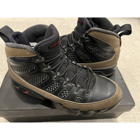 Rare Nike Air Jordan 9 Sz 9.5 Retro 2012 Olive OG Leather 1 2 3 4 5 6 7 8 11 12 - Picture 2 of 9